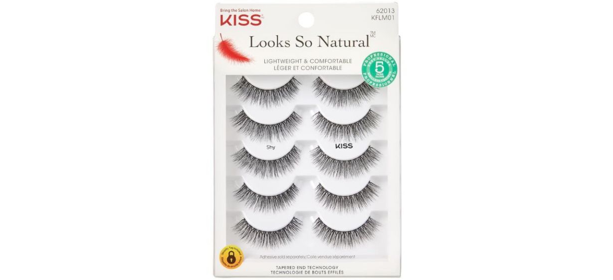 KISS Looks So Natural False Eyelashes on white background KISS Looks So Natural False Eyelashes on white background
