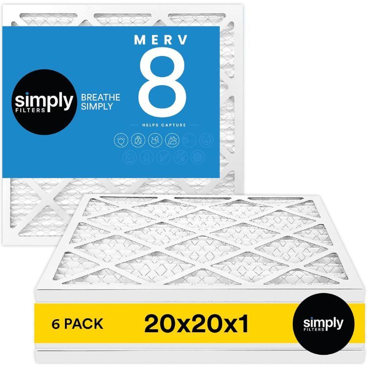 Simply Filters 20x20x1 MERV 8, MPR 600, Air Filter