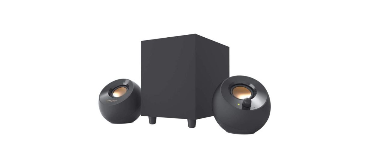 Creative Pebble Minimalistic Speakers with Subwoofer