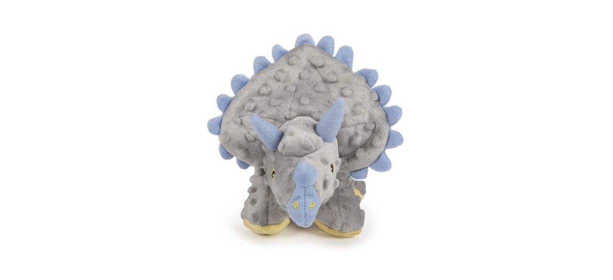 Best goDog Dinos Frills Squeaker Plush Dog Toy