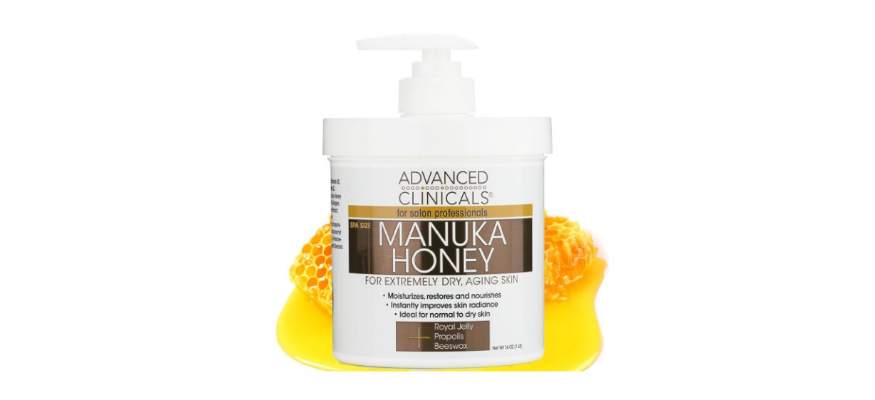 Best Advanced Clinicals Manuka Honey Cream Face Moisturizer &amp; Body Butter Lotion For Dry Skin