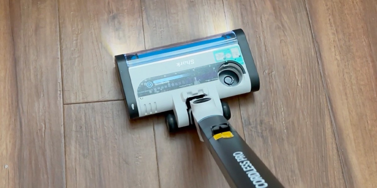 Shark Cordless Pro on hardwood flooring