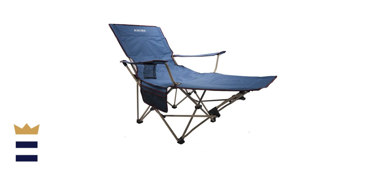 Khore Automatically Adjustable Recliner Folding Camping Chair with Footrest