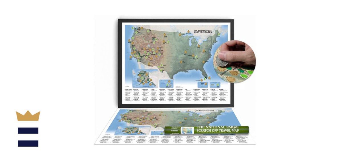 Mappinners National Parks Scratch Off Travel Map