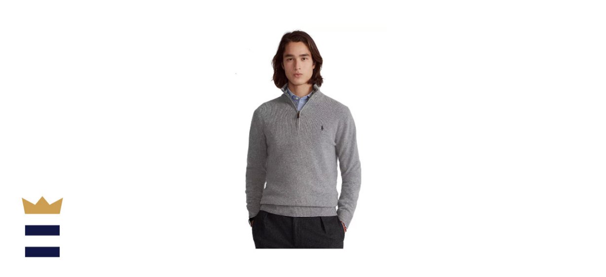 Polo Ralph Lauren Men’s Cashmere Blend Quarter-Zip Sweater