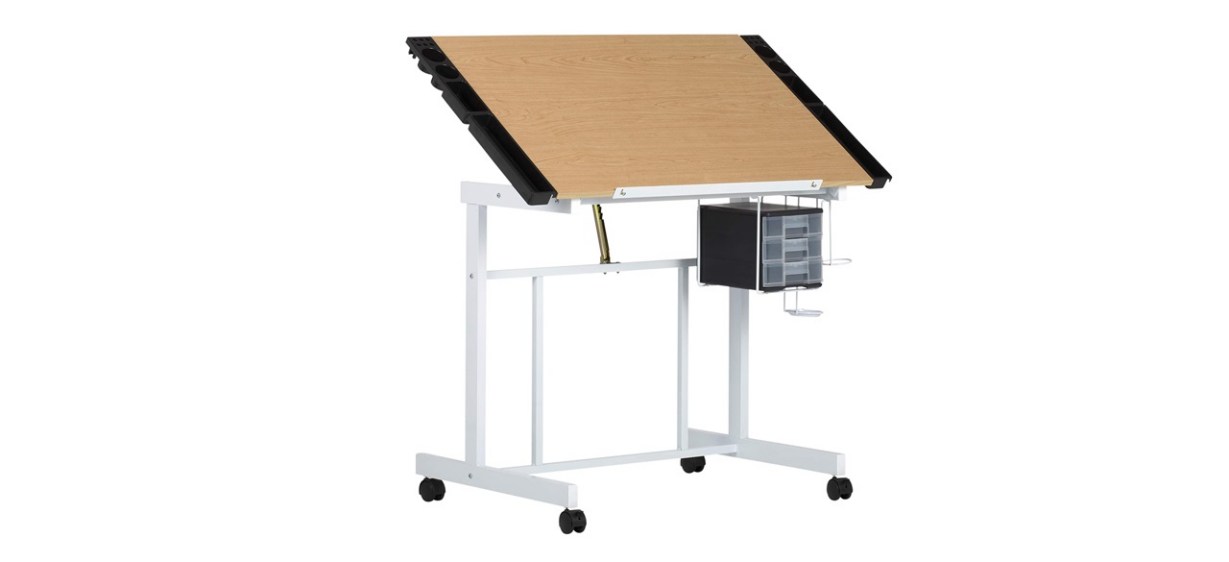 Studio Designs Deluxe Craft Station and Adjustable Drafting Table With Wheels