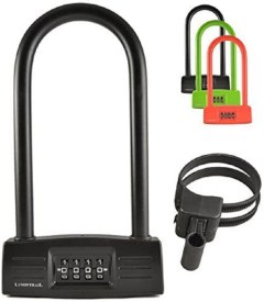 Lumintrail Combination Bicycle U Lock with Mounting Bracket