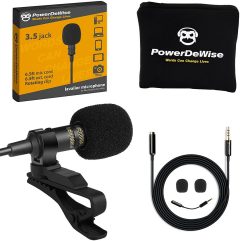 PowerDeWise Professional Grade Lavalier Lapel Microphone