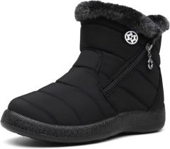 Hsyooes Women's Warm Fur Lined Winter Snow Boots