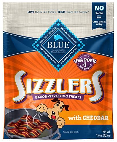 Blue Buffalo Sizzlers Bacon-Style Dog Treats with Cheddar