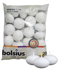 Bolsius Unscented Floating Candles, Pack of 40