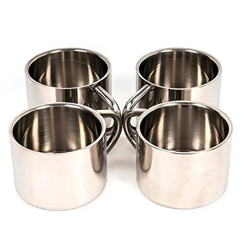 Farnsworth &amp; Lloyd Stainless Steel Double Wall Espresso Cups