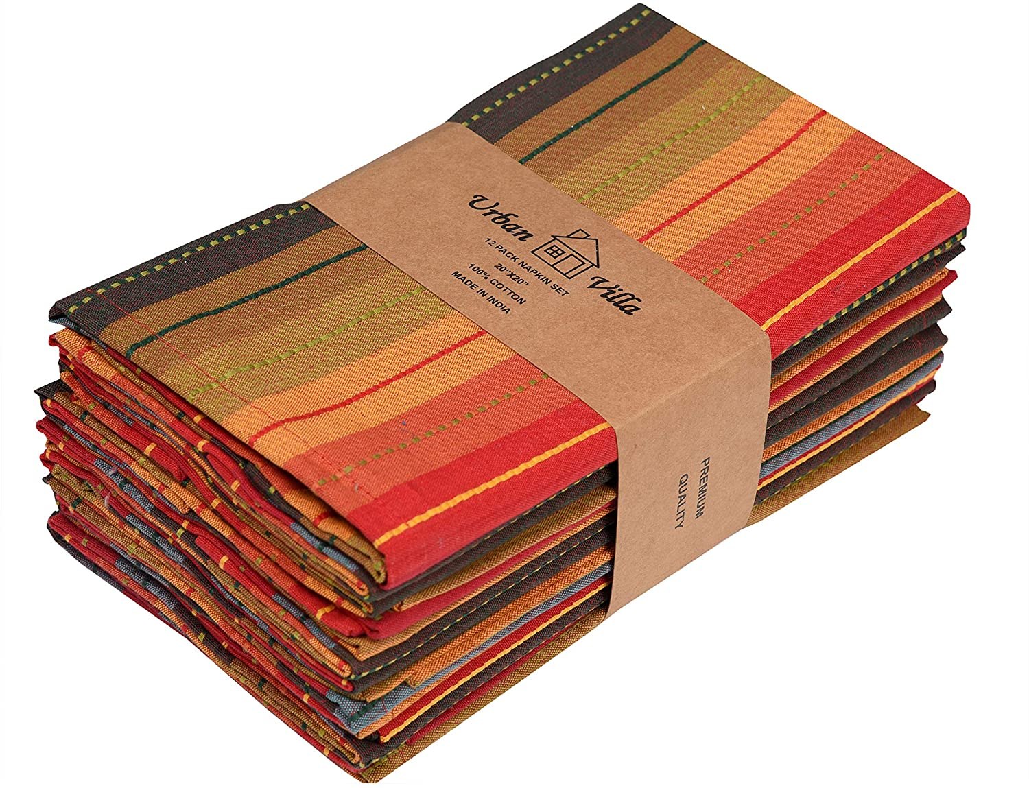 Urban Villa Cuisine Stripes Dinner Napkins